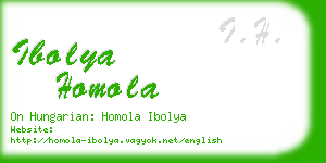 ibolya homola business card